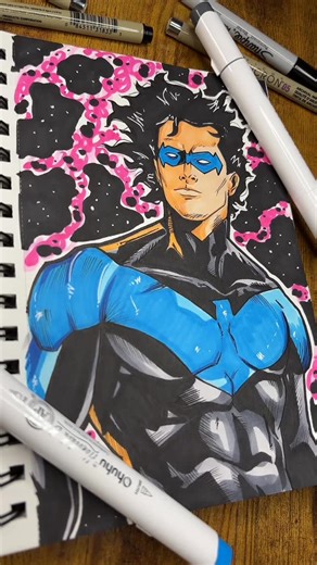 Chance | Drawing Nightwing 🦇✍️ • • • • #art #artist #comic #comicart #invincible #drawing #marvel #graphicdesign #artgallery #graphicdesigner #dc... | Instagram