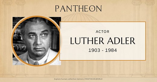 Luther Adler Biography | Pantheon