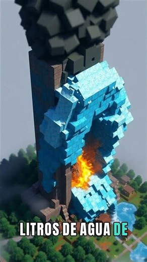 How to make a GIANT tsunami in Minecraft 🌊 #minecraft #shorts #viral