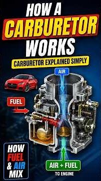 How a Carburetor Works 🚗 | Carburetor Explained Simply | Fuel & Air Mixing