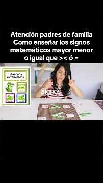 Signos matemáticos mayor menor ó igual que #signosmatemáticos #educación #escuela #maestro