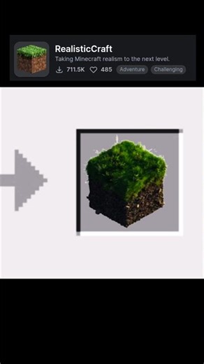 craft 222! ( realistic grass block 💀) #minecraft