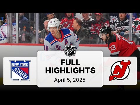 NHL Highlights | Rangers vs. Devils | April 5, 2025