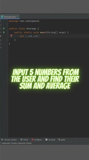 Input 5 numbers from the User and Find their Sum and Average in JAVA