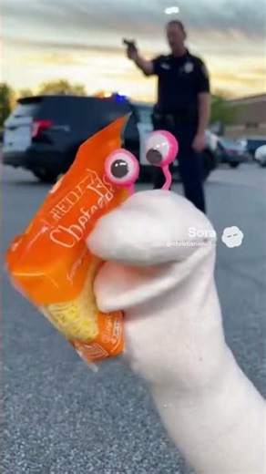 what is the sock puppet doing