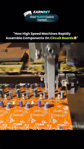 @lumathink on Instagram: "These high-speed assembly machines install electronic components onto circuit boards with incredible accuracy — placing hundreds of tiny parts in just seconds. We do not own any of the content. All credit goes to the respective owners. No copyright infringement intended. #technology #fyp #veer_editex #experiment #knowledge #innovation #electronics #didyouknow"