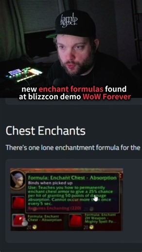 more WoW Forever enchanting formulas found at blizzcon demo panel
