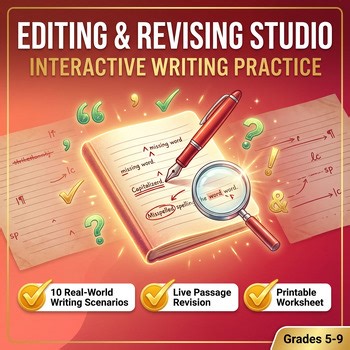 Editing and Revising Studio - Interactive Grammar and Writing Activity