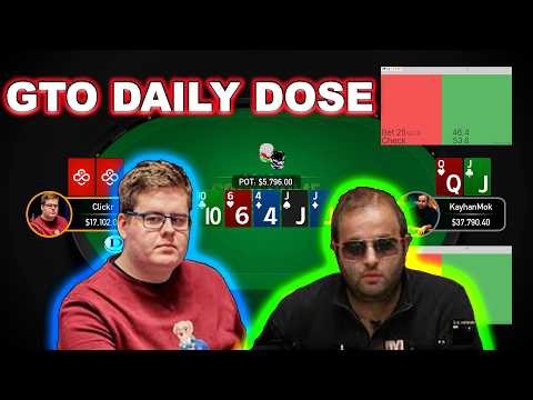Are These the BEST Poker Players?? | KayhanMok vs. Clickr Highlights (+ Solver Training)