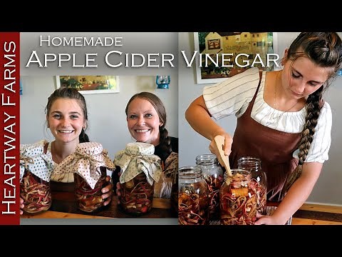 Easy apple cider vinegar you can make! Homemade apple cider vinegar recipe.