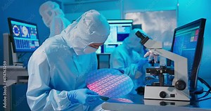 technician with wafer