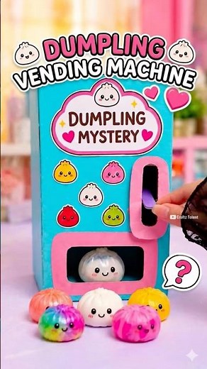 DIY Dumpling Squishy Vending Machine #shorts #craftztalent #diy #papercraft #youtubeshorts #art