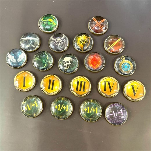 Premium Magic: the Gathering Counters – 20mm Metal & Glass Tokens - Etsy