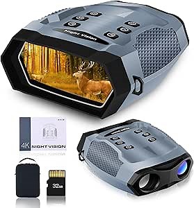 Night Vision Goggles - 4K Adult Night Vision Binoculars, 8X Digital Zoom, Military Digital Infrared Goggles for Viewing in The Dark, Night Vision Goggles Military Tactical…