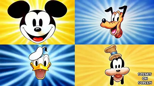 Donald, Mickey, Pluto and Goofy   4 Hours Non Stop! English