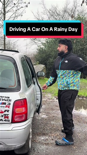 Driving a Manual Car on a Rainy Day