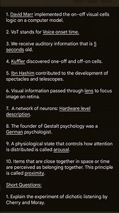 PSY 504 - Cognitive Psychology | Mid Term Exam Review | Fall 2025 #examreview #vuexams #psy502 #exam