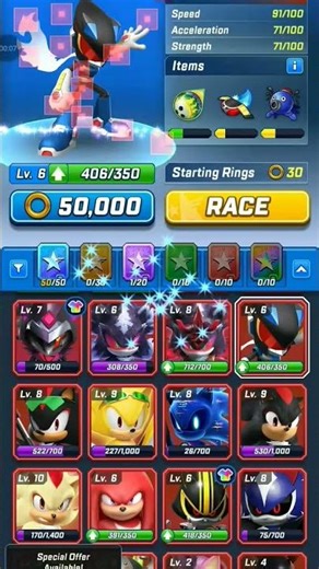 🤯UPGRADING PHANTOM RAIDER TO LV6-7☠️ | "SONIC FORCES SPEED BATTLE". #sonic #shorts