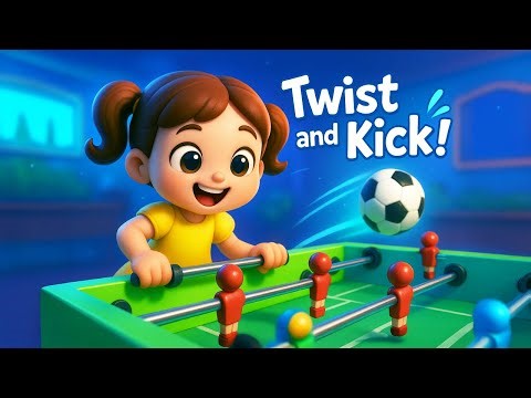 🏃🏻‍♂️ ⚽ Foosball Fun Song 🎵 | Nursery Rhyme for Kids | Learn & Play Table Soccer Game