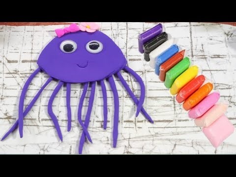 How to make clay jelly Fish | clay craft | Art and craft video|
