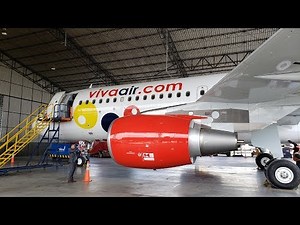 Interior de un Airbus A320 de Viva Air (asientos/sillas)