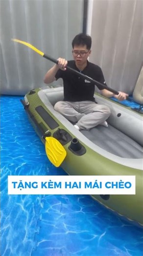 Review thuyền hơi Intex 2 người tải trọng 240kg #thuyenhoi #thuyenbomhoi #intex #intex66332