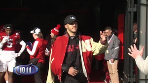 Adrian Martinez recognized during Nebraska's Senior Day ceremony. Huge ovation for the injured Husker QB. | 10/11 News