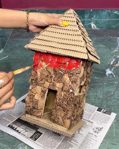 673K views · 5.8K reactions | Cute house DIY craft using coconut shells #house #diy #homedecor | Deep's CRAFT | Facebook