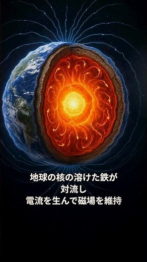 コンパスが南を向いていた——地磁気逆転の正体｜30秒物理