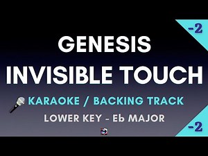 Genesis - Invisible Touch | Lower Key (-2) Karaoke Backing Track With Lyrics