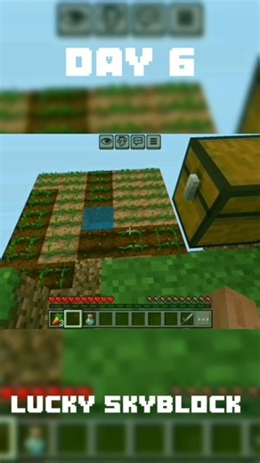 day 6 in Lucky skyblock challenge in Minecraft Survival ⛏️✨☁️ #minecraft #luckyskyblock #day6