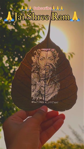 Hanuman Ji Leaf Art | Hanuman Chalisa Special Status #shorts #hanuman