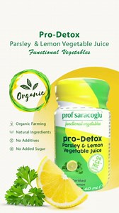 Prof Saracoglu Parsley Lemon Herbal Shots – Cold‑Pressed Organic Parsley & Lemon Juice Detox Shot, Clean‑Label Plant‑Based Wellness Drink, Vegan & Additive‑Free, 5 × 2 fl oz Glass Bottles