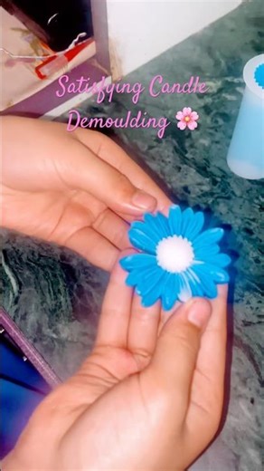 Satisfying Candle Demoulding | Flower Candle Reveal 🌸 #shorts #youtubeshorts #shaamsaazsisters #eid