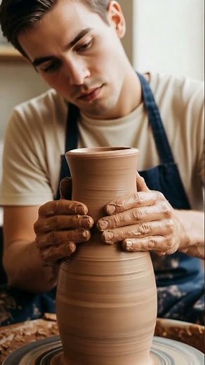 MATS at the Potter’s Wheel 🤎 #Shorts #ASMR #OddlySatisfying