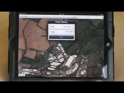 Printing maps on the iPad