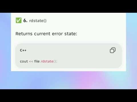 CS25C07 UNIT 6 Error handling in file I/O member function