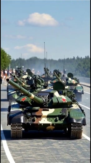 Russian Tank Convoy Shows Off Firepower! Massive Blasts at the Parade.