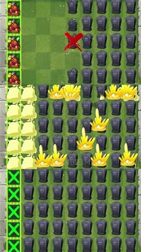 PvZ 2 - Plants Level Max Vs 40 Grave Stones - Who will win? #shorts #pvz2 #youtubeshorts