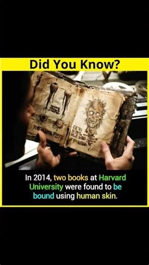 Did You Know? 😱 Harvard University Had Books Bound in Human Skin! 📚💀 #ShockingFact