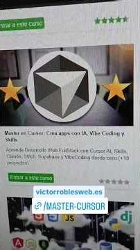 ¡NUEVO! Master en Cursor: Crea apps reales con IA, Vibes y Skills 👉 VICTORROBLESWEB.ES/MASTER-CURSOR