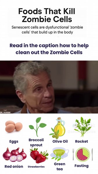 🧟‍♂️ Zombie Cells? Here’s How to Fix Them Naturally Over time, damaged “zombie” cells build up in your body, refusing to die and releasing inflammation that accelerates aging and disease. But nature has a cleanup system: autophagy, activated by fasting. When you fast, your body switches from growth mode to repair mode- recycling old, senescent cells and creating new, healthy ones. Support this process with senolytic foods that help flush out zombie cells naturally: 🥦 Broccoli sprouts — rich in