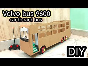 Handmade RC volvo bus 9600 by cardboard making // how to make RC bus #volvobus #trending #diy #tag 💯