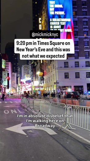 New Year's Eve in Times Square: A Quiet Moment