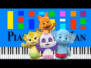 Word Party Theme Song (Slow Easy Medium) Piano Tutorial 4K