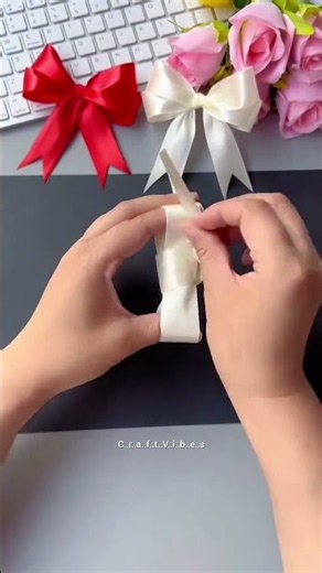 DIY Beautiful Bow Making 🎀 | Easy Ribbon Bow Tutorial | How to Make Bow at Home