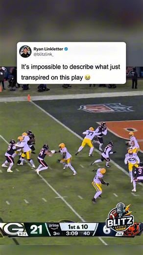 From a lineman trucking defenders to a fumble going 10 yards down the field, this play was insane 😭 #bears #packers #nfl