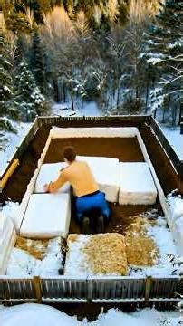 i Built A Bunker under the Snow ❄️#bunker #viralvideo #shorts #foryou