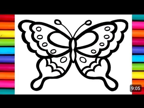 How to Draw a Cute Butterfly Step by Step for Kids 🦋!Simple Butterfly Drawing for Beginners Easy Kid