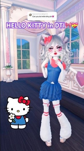 I Recreated HELLO KITTY in DTI Roblox! | Sanrio Cutie 🌸✨ #dresstoimpress #dti #hellokitty #sanrio
